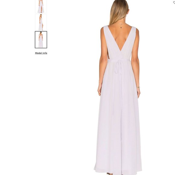 Lovers + Friends lavender purple sleeveless plunging neckline formal prom dress - Picture 4 of 12